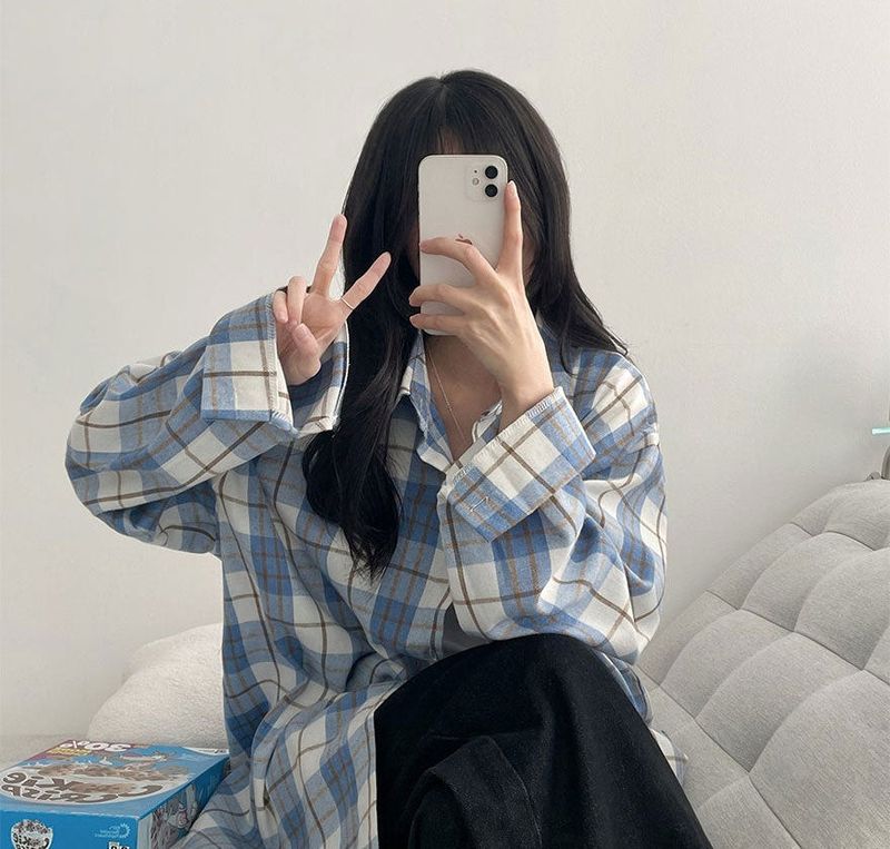 Lue Loose Fit Checkered Shirt