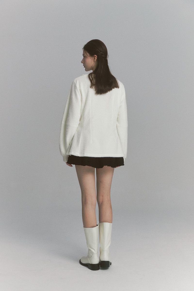 Angora Flare Sweatshirt Ivory