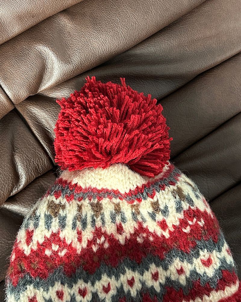 Drop knit roll-up beanie