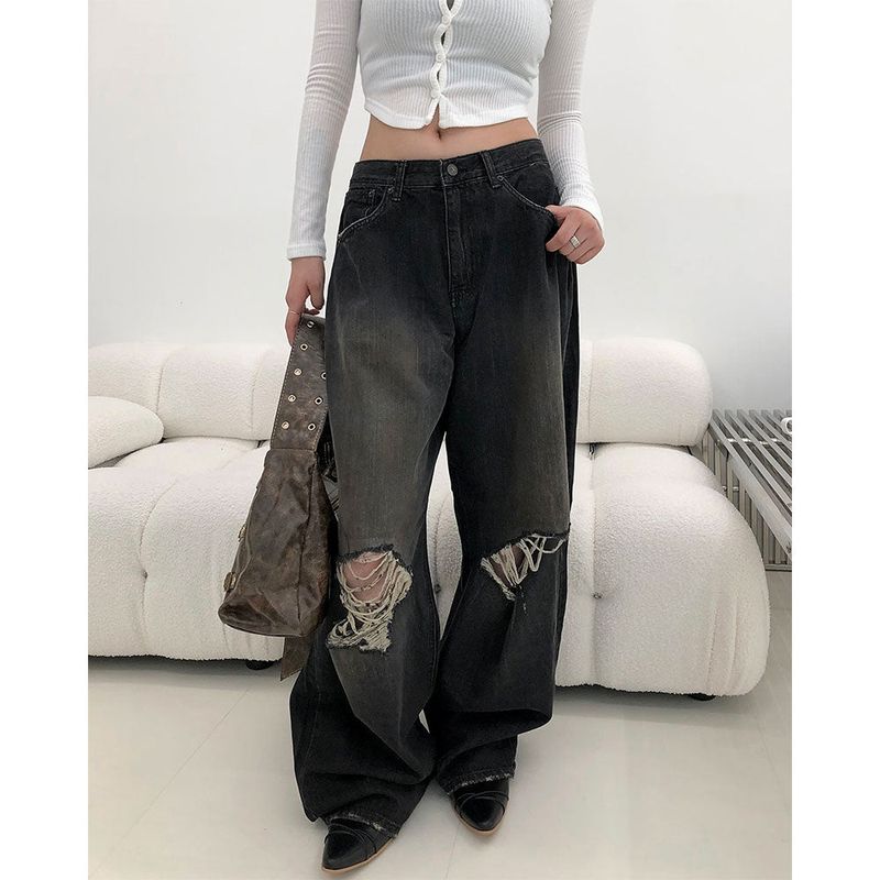 DEEP SWAY(ディープ スウェイ)の「Rocky Damage Wide Pants(Pants)」