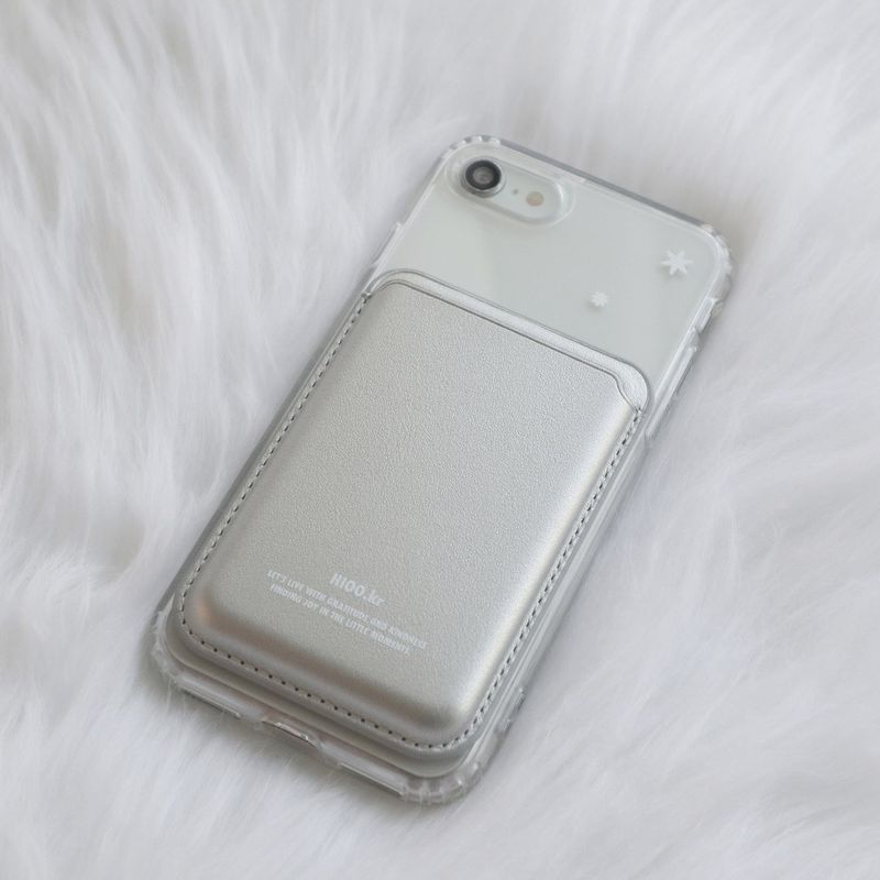 hioo magsafe wallet - silver.