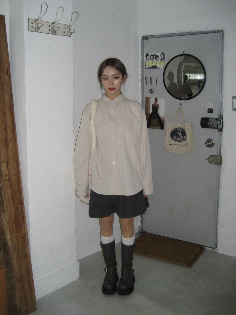 Mute Unbalanced Layered Skirt (3c)