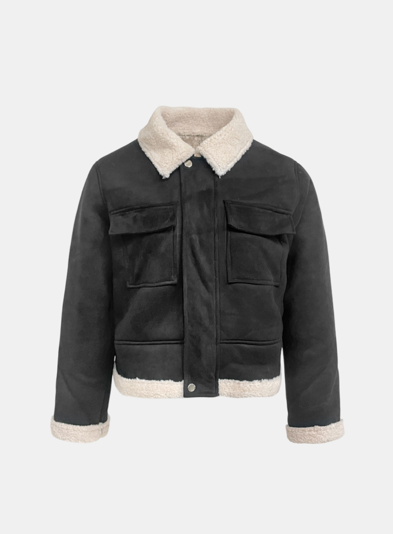 Winter Suede Fur Collar Jacket