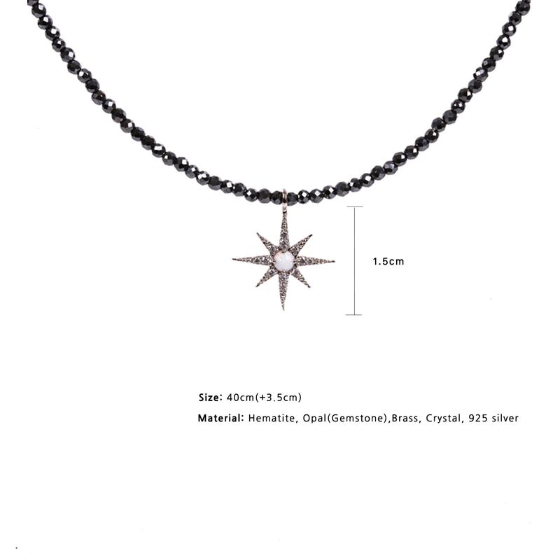 E'toile Opal Hematite Necklace(Silver/Gold)