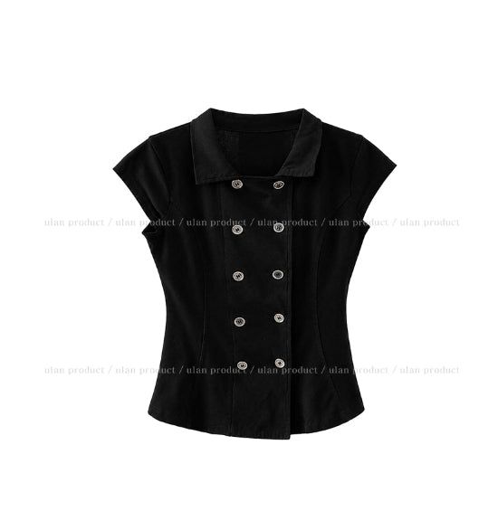 Nishi Double Button Collar Shirt