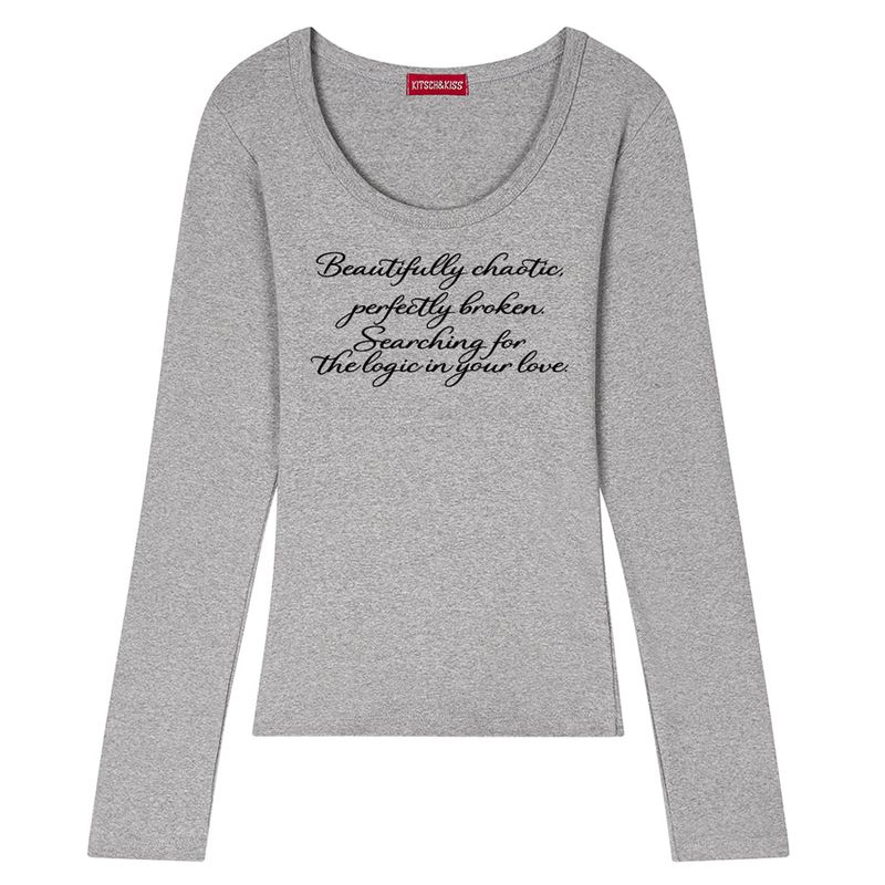 kitsch&kiss（キッチアンドキス）の「BEAUTIFULLY U-Neck Long Sleeve (SULKNK-102)（Tops）」