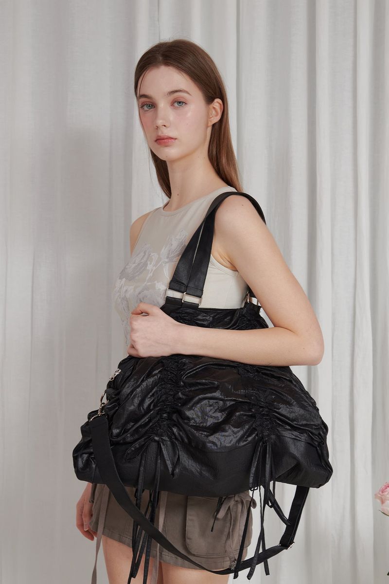 PAIN OR PLEASURE（ペインオアプレジャー）の「LACE SHOULDER BAG black（Bags）」