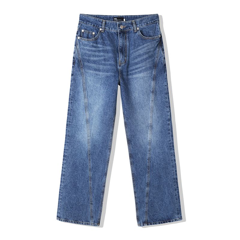 DIAGONAL ARC WASHED DENIM