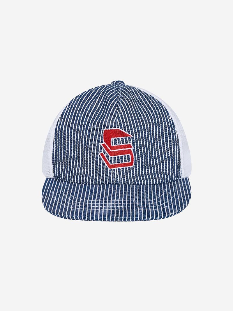 safarispot(サファリスポット)の「 REC RUIT BOOKMARK DENIM MESH CAP (BLUE)(Hats)」