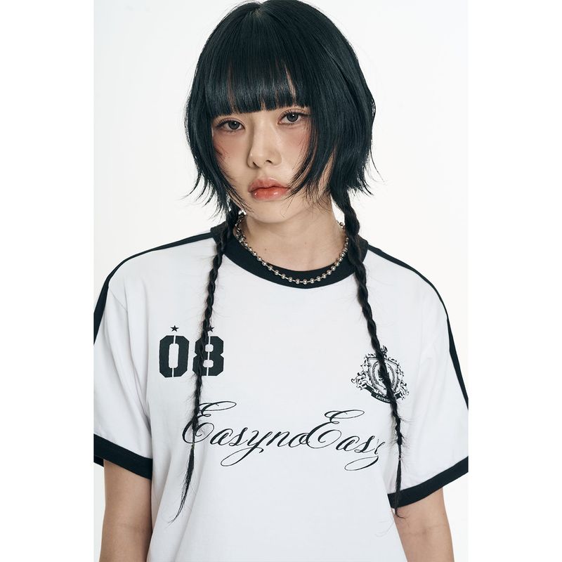 Royal Track Ringer Short Sleeve - White