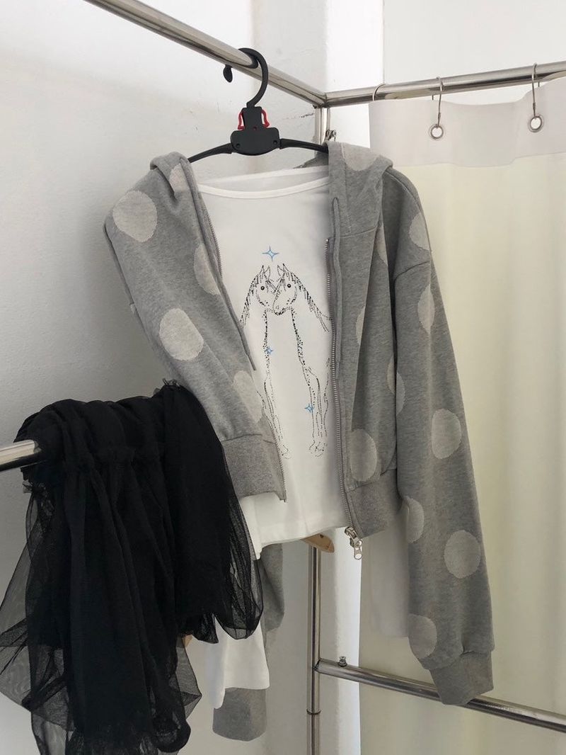 moroi(モロイ)の「Big dot Hoodie Zip-Up(Jackets/Outerwear)」