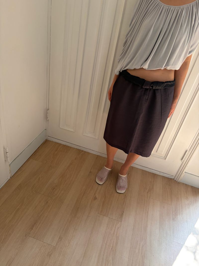 gathered drape top