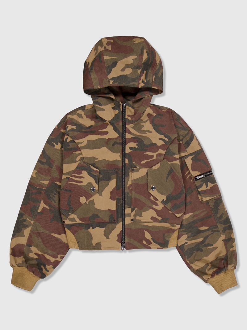 Circle Denim Bomber Jacket (Camo)