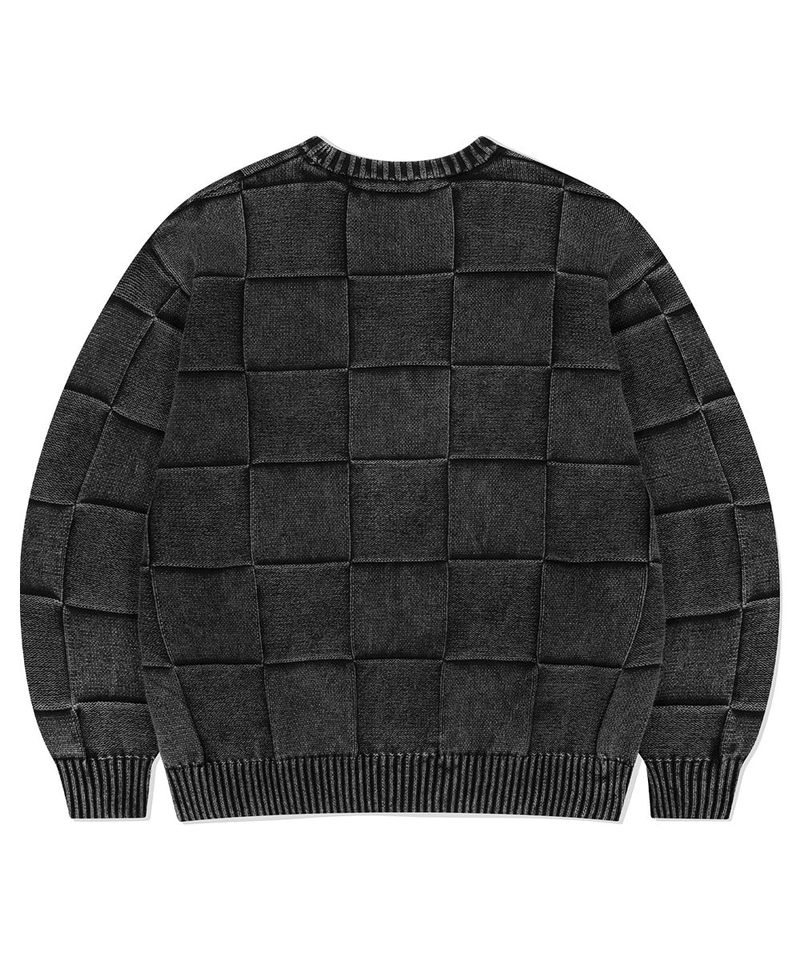 PIGMENT CHECKERBOARD KNIT SWEATER