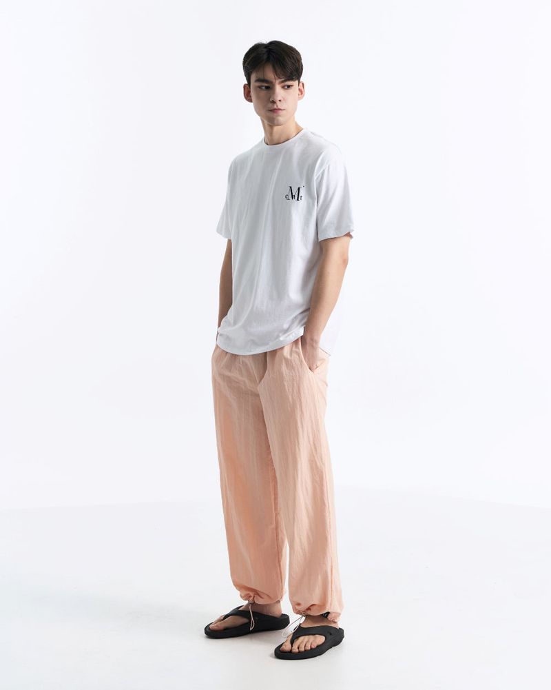SLOGAN HALF T (Crop, Loose fit)