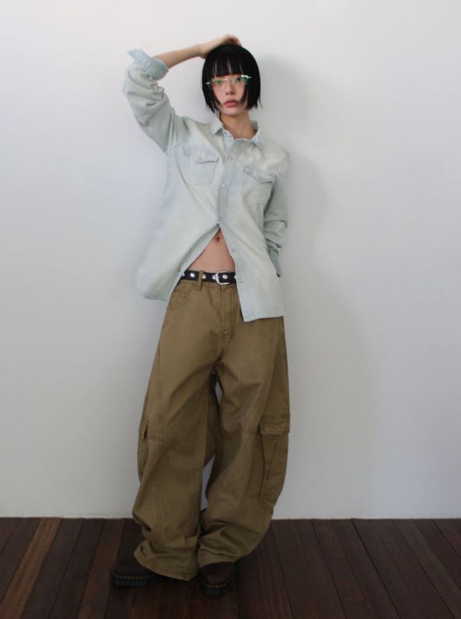 CURVE LINE CARGO PANTS