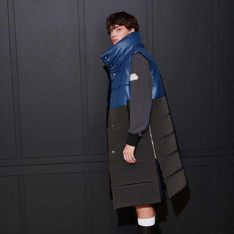  [UNISEX] JUN PADDING VEST, NAVY + BLACK