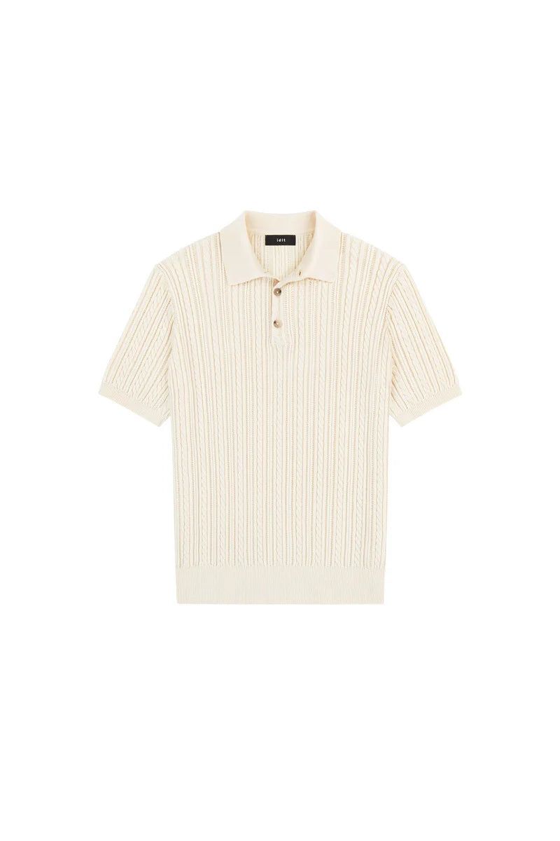 Jacquard Knit Polo Shirt