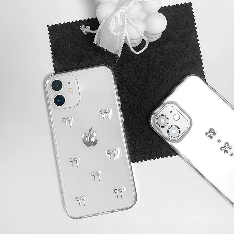 [MADE] Silver ribbon Resin Case