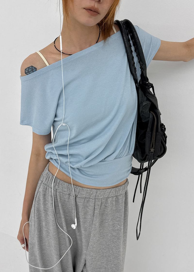 [MADE] Tepo Dolman Boat Neck Short Sleeve Top
