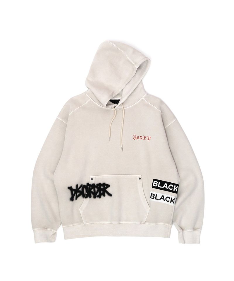 BLACKBLOND（ブラックブロンド）の「BBD アンクシャスディスオーダーピグメントフーディー (サンド)（トップス）」