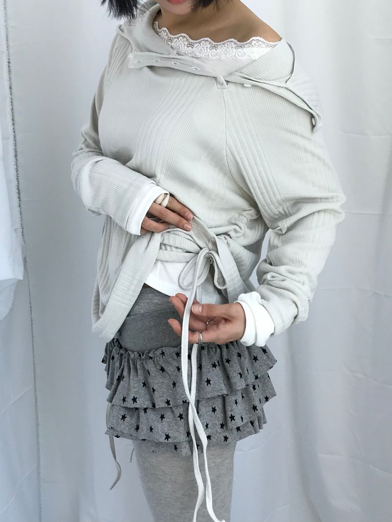Lenny Shirring High-Neck Knitwear