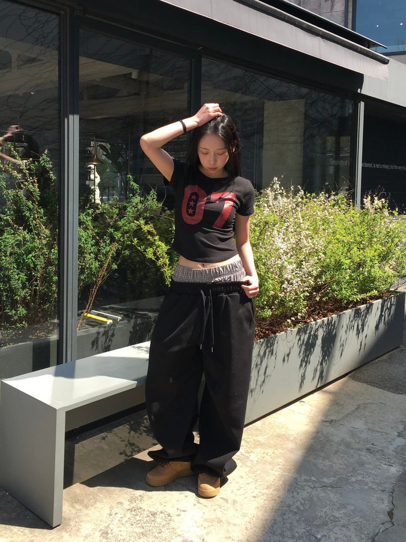 Dio Check Sagging Sweatpants (2c)