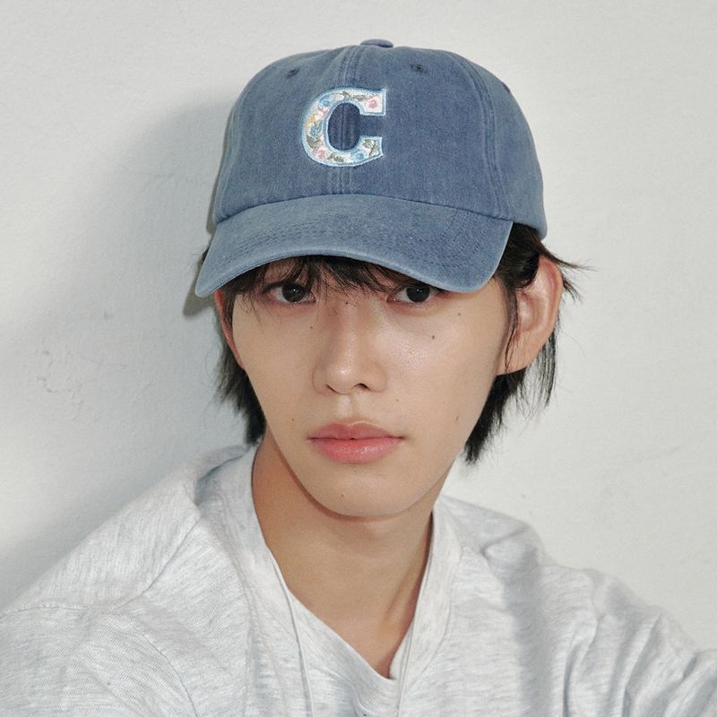 Flower C Washing Ball Cap (Navy)