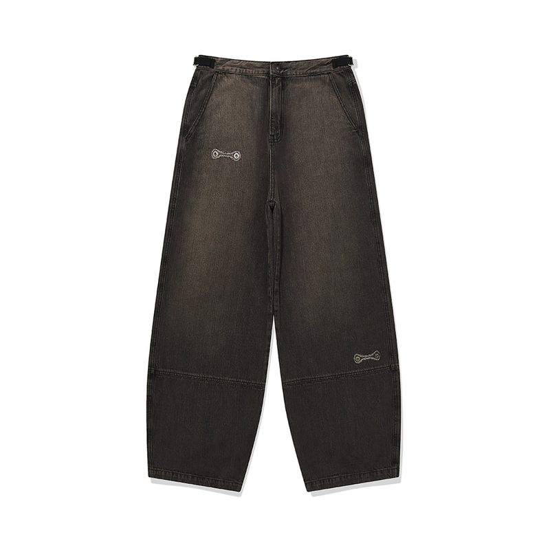 Wallet denim pants / Vintage black