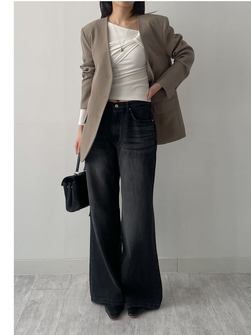 238 Back Pocket Semi-Bootcut Denim Pants