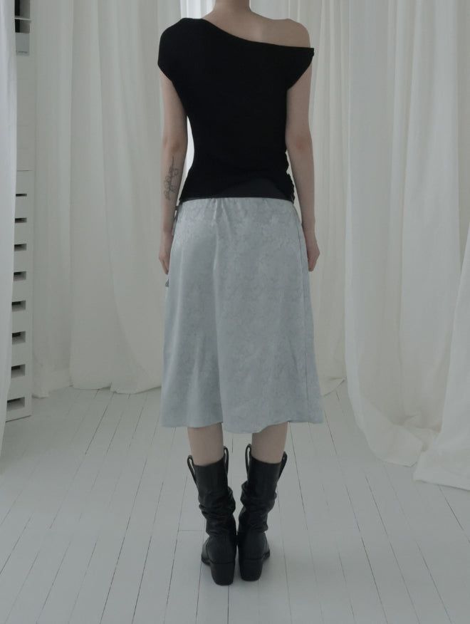 Roche Flower Jacquard Midi Skirt