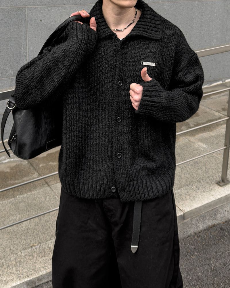 Arin Collared Knit Warmer Cardigan