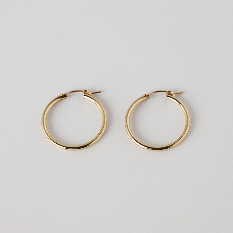 14K GOLDFILLED RING EARRING (L size)