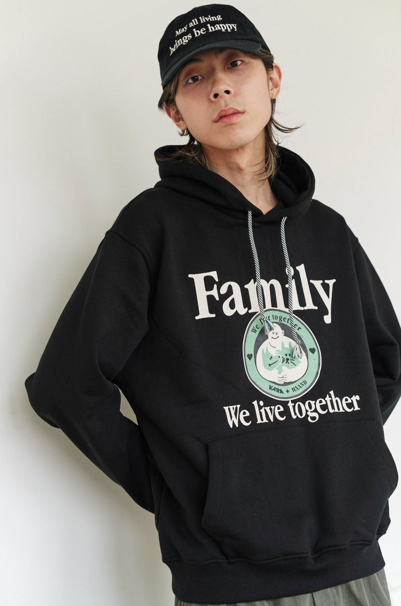 Animal Protection Collaboration Campaign Hoodie Black