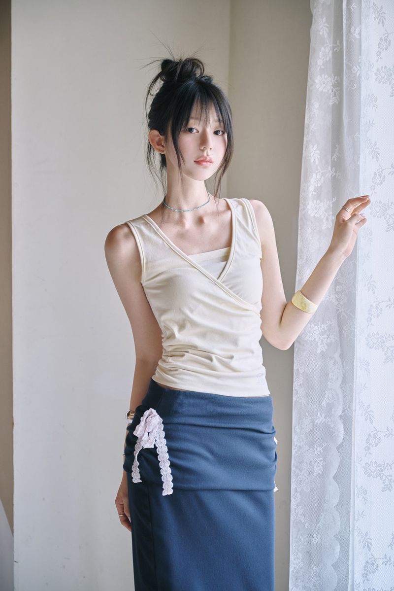ZANNE（ザンヌ）の「[MADE] ザンヌ セーリング ラップ スリーブレス トップ（トップス）」