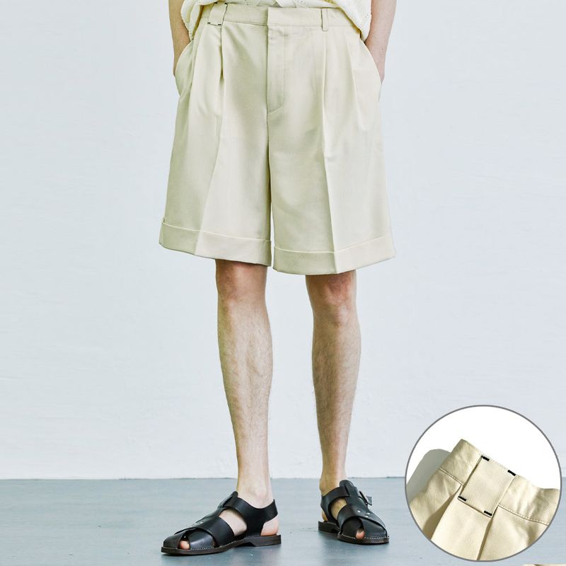 S SY（エスエスワイ）の「loop stitch turn up half pants cream（Pants）」