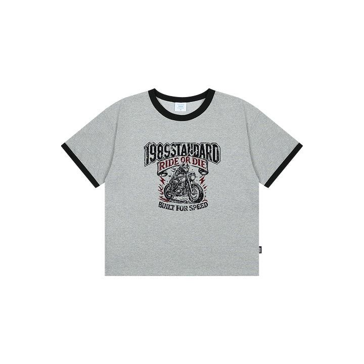 RIDER 1989 Cool Cotton Crop Ringer Short Sleeve (SRCSTD-0262)