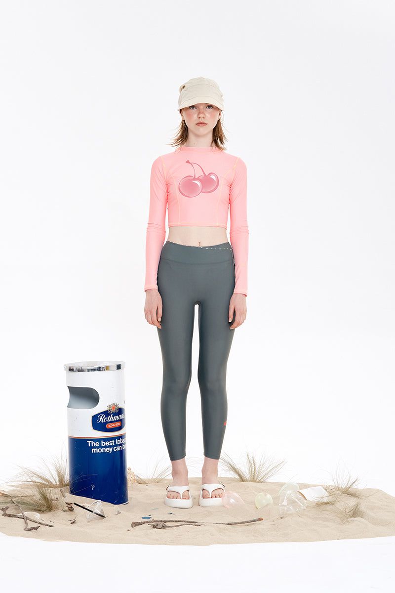 SMALL CHERRY WATER LEGGINGS [CHARCOAL]
