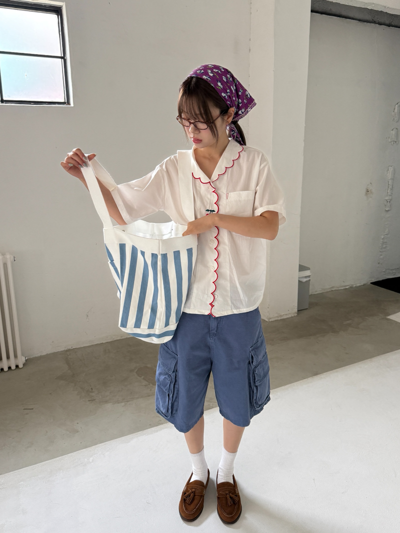 color dyeing bermuda pants