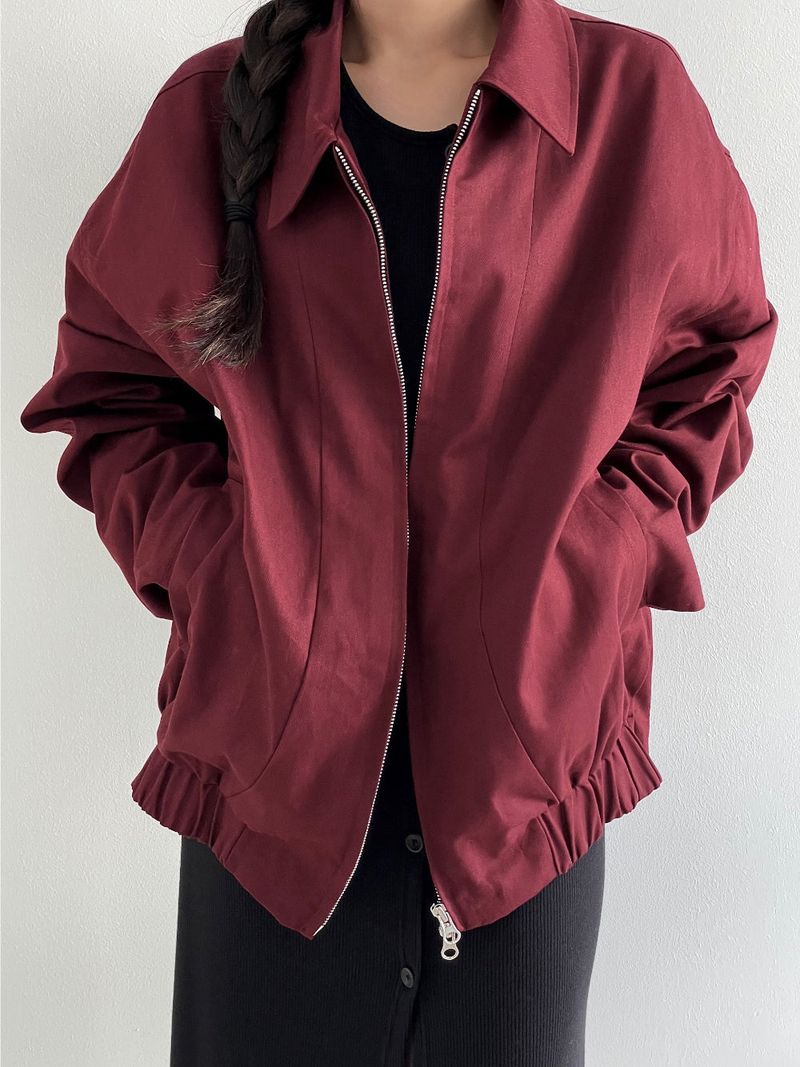 Snap detail blouson jacket