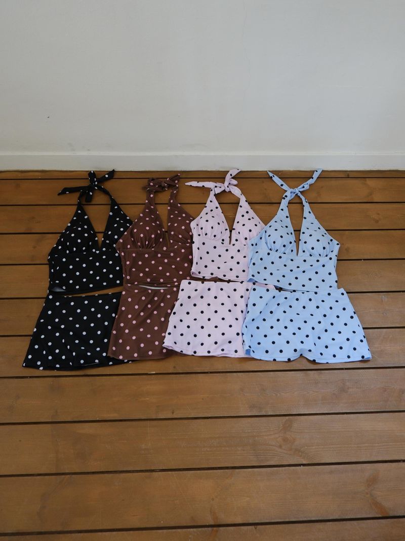 polka dot halter bikini