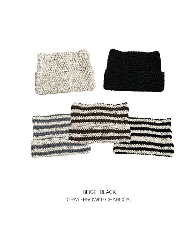 Cat Ear Summer Knitted Beanie
