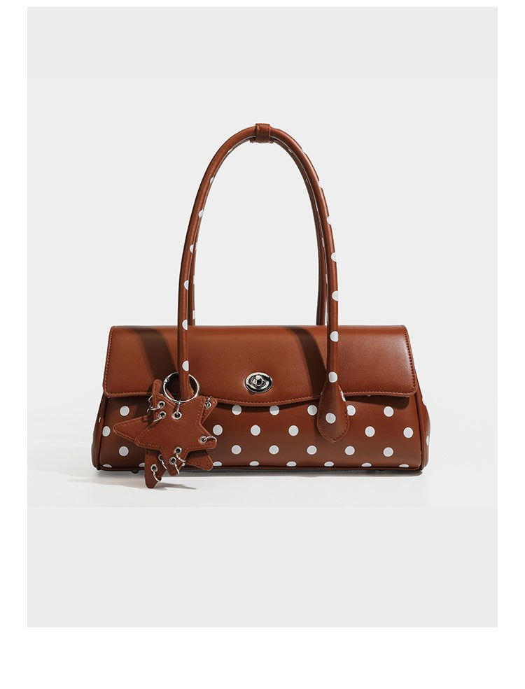 Star Keyring French Vintage Polka Dot Baguette Bag