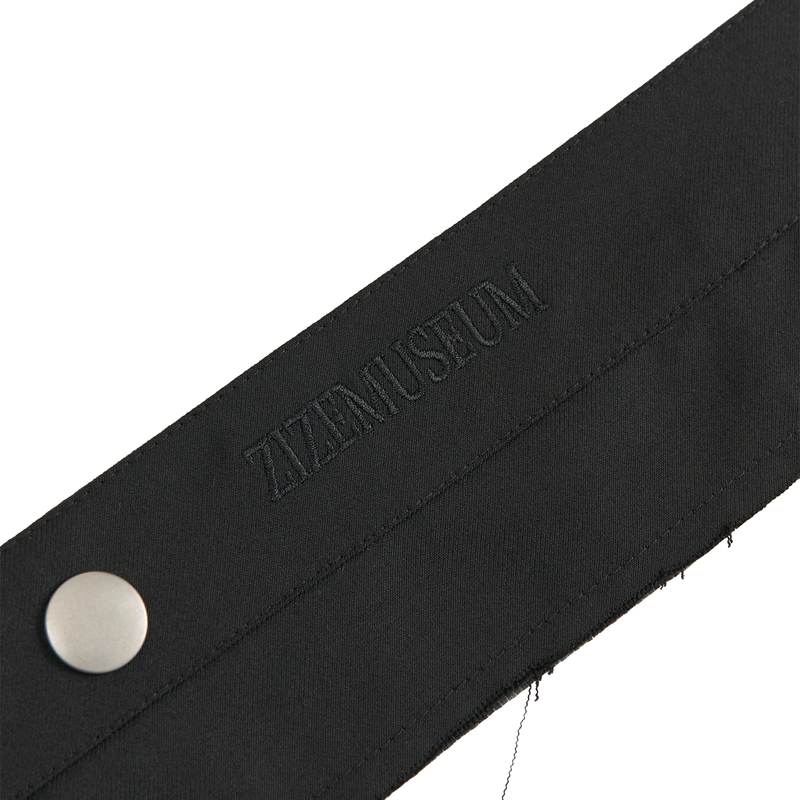 PLEATED SNAP BELT (BLACK)