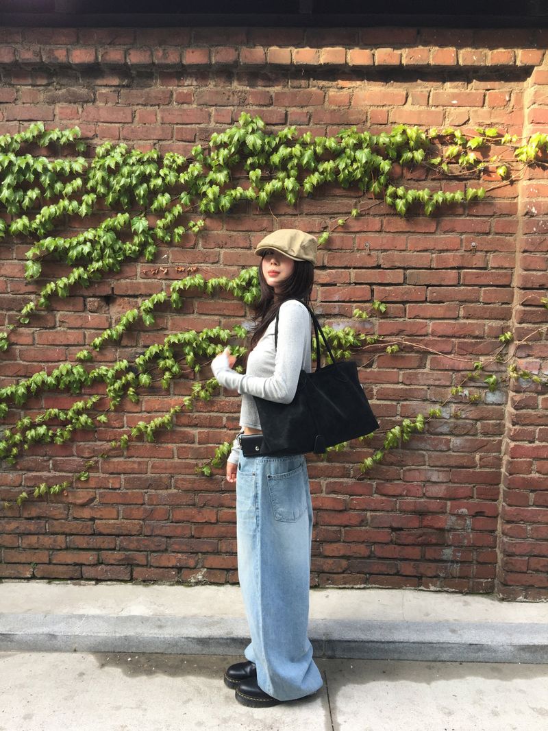 Suede square bag (3color)