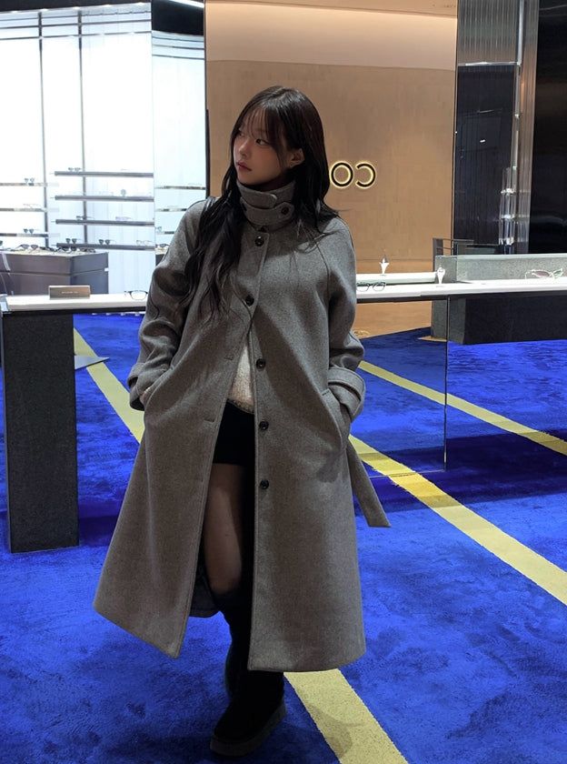 anyonemore(エニーワンモアー)の「Naren High Neck Quilted Wool Belt Long Coat(ジャケット/アウター)」