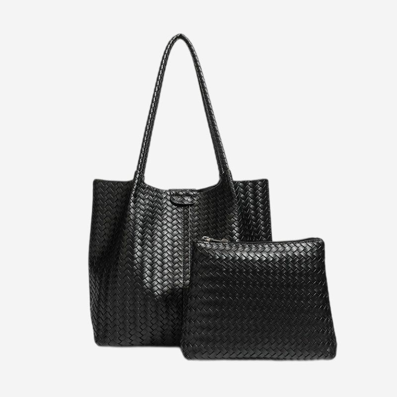 La mode MAQI（ラ モード マキ）の「Woven Texture Large Tote Bag & Pouch Set（Bags）」
