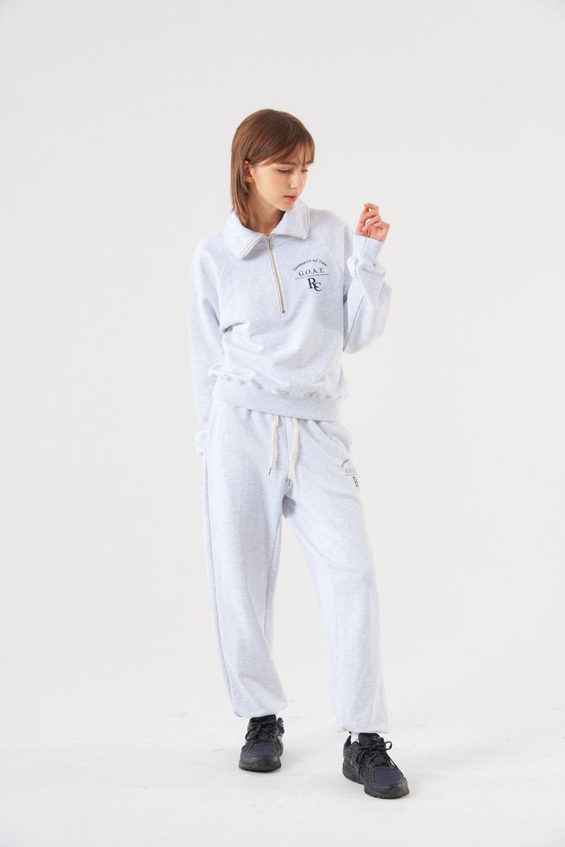 Goat Half Zip-up Light melange