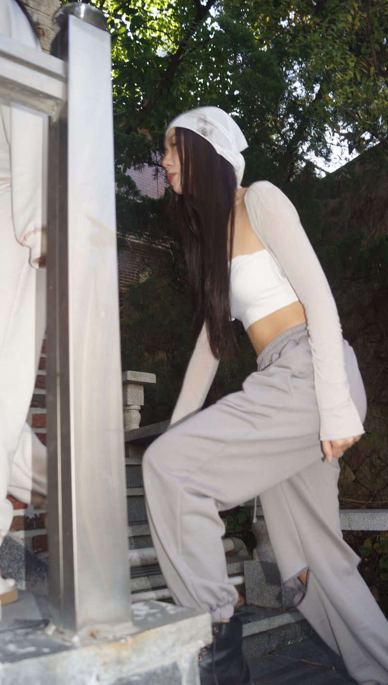 haku oriental sweat pants [warm gray]