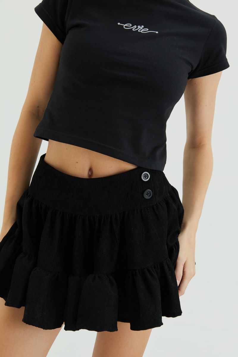 EVIE celyn DIVIDED SKIRT BLACK
